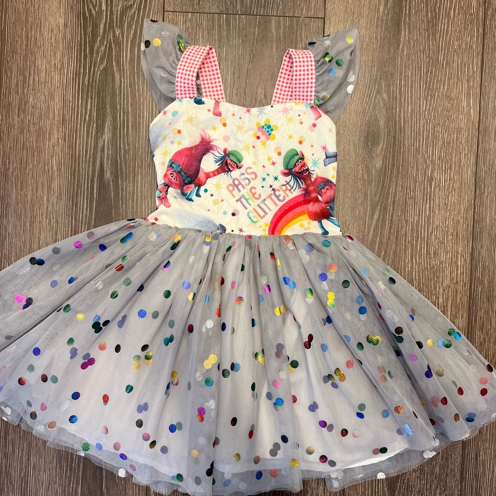 Size 2t Rosa Flamenco Trolls dress